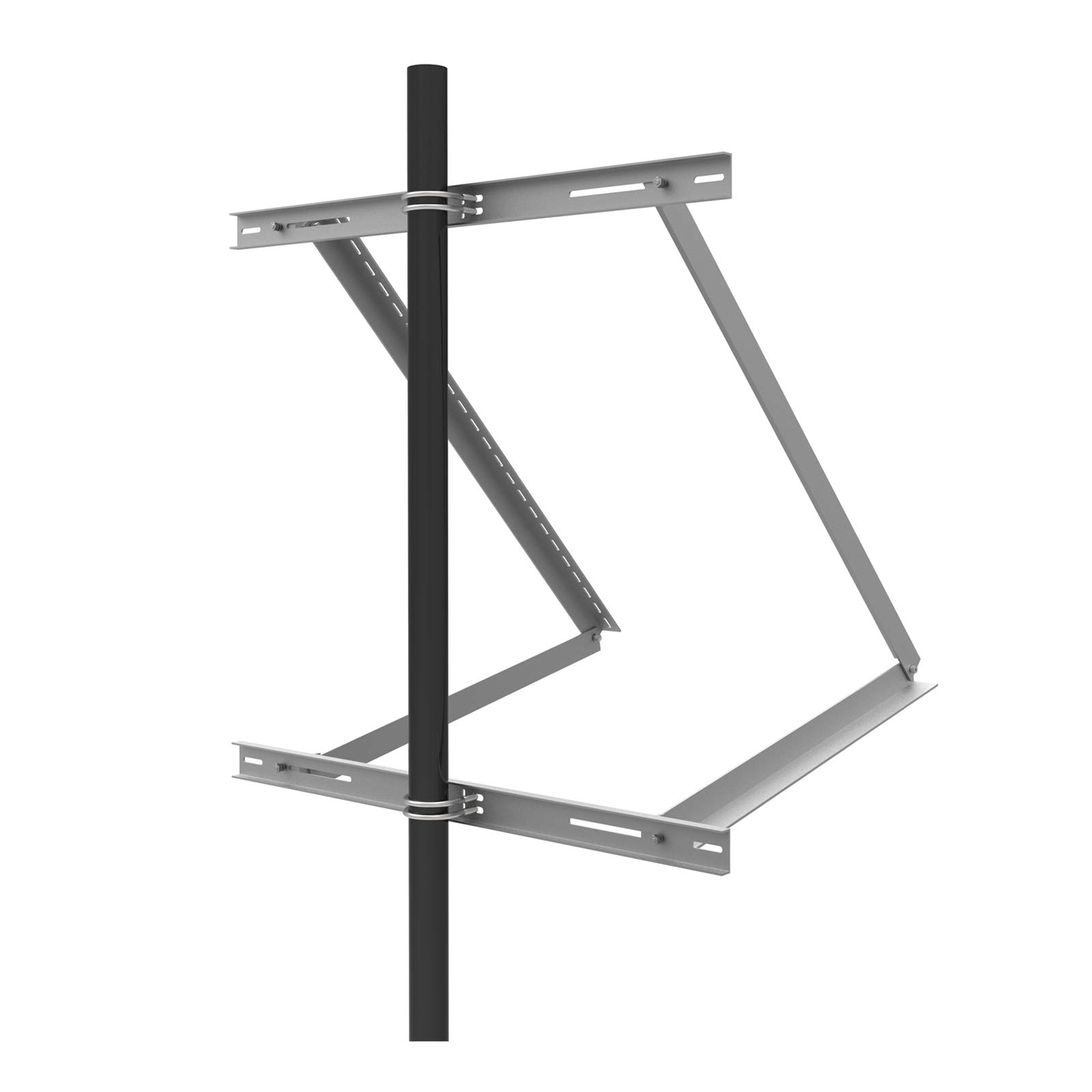 enjoy solar Supporto a palo regolabile in alluminio 30°-60° per pannello solare singolo larghezza 100-680 mm