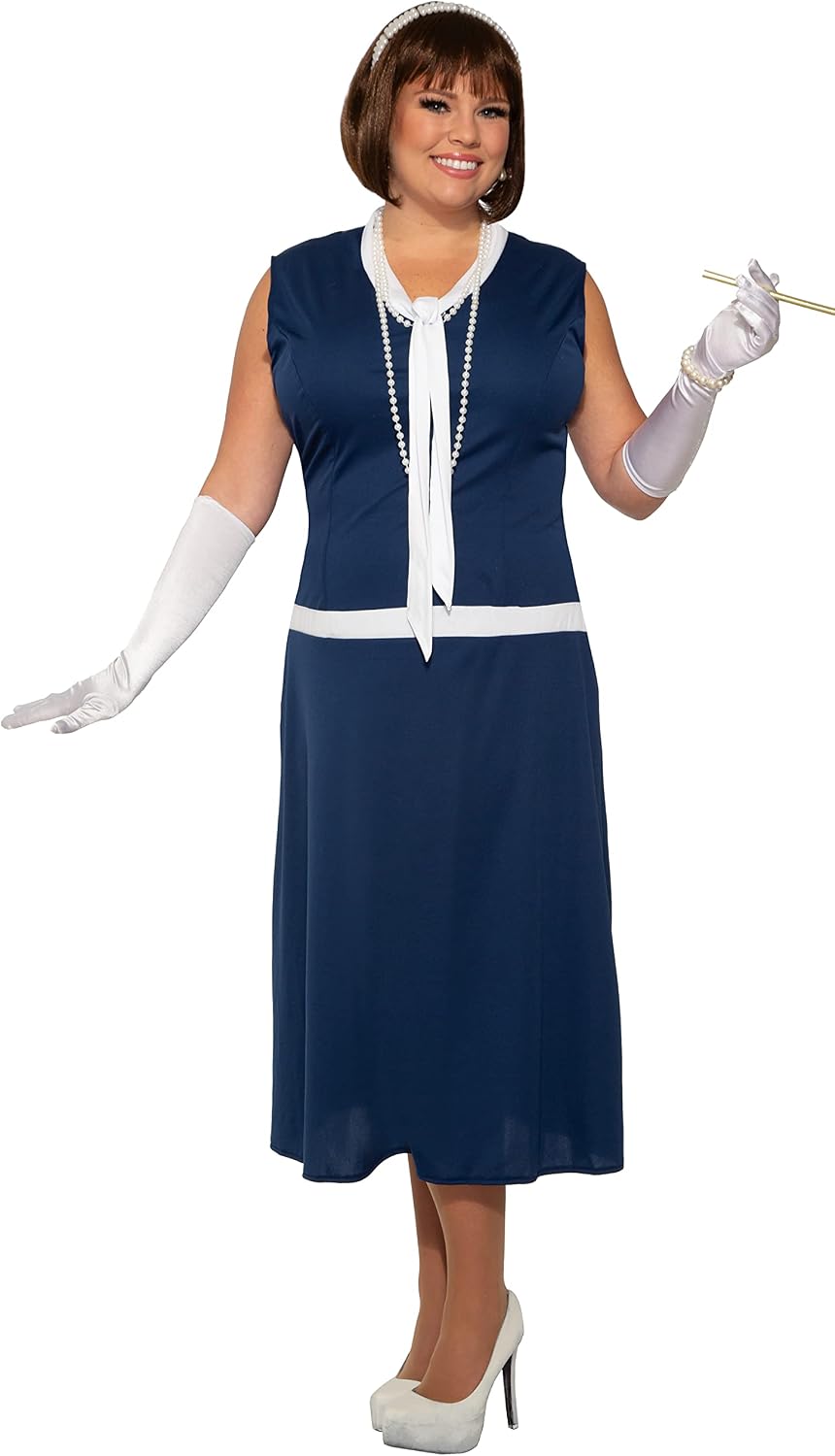 Forum Novelties Women Roaring 20s Dreaming Daisy Dress Adult Sized Costumes, As Shown, Plus Size