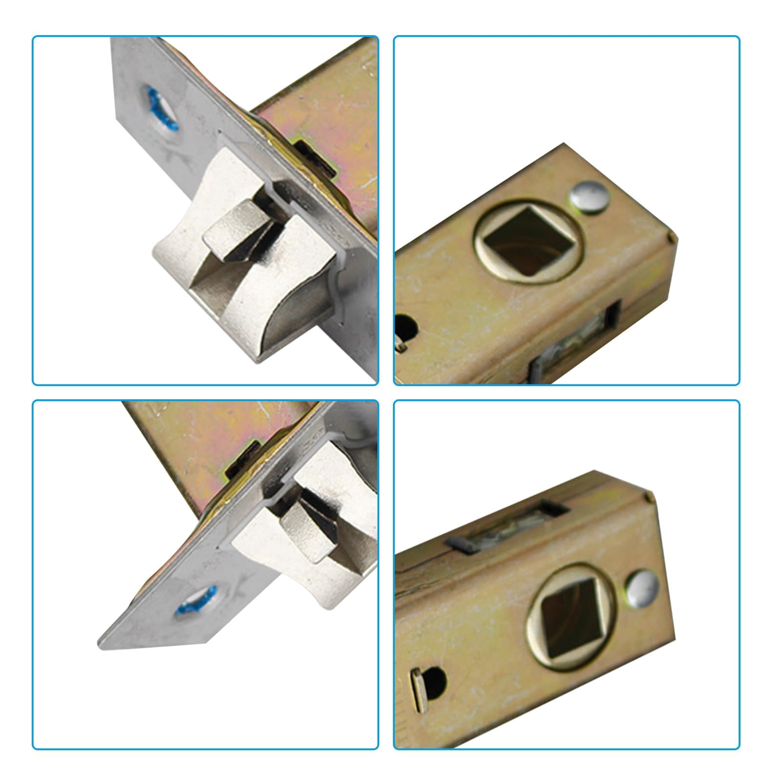 TOP-VIGOR 2Pcs 50mm Tubular Mortice Latch, Forked Tongue Lock with Door Stopper - Image 3