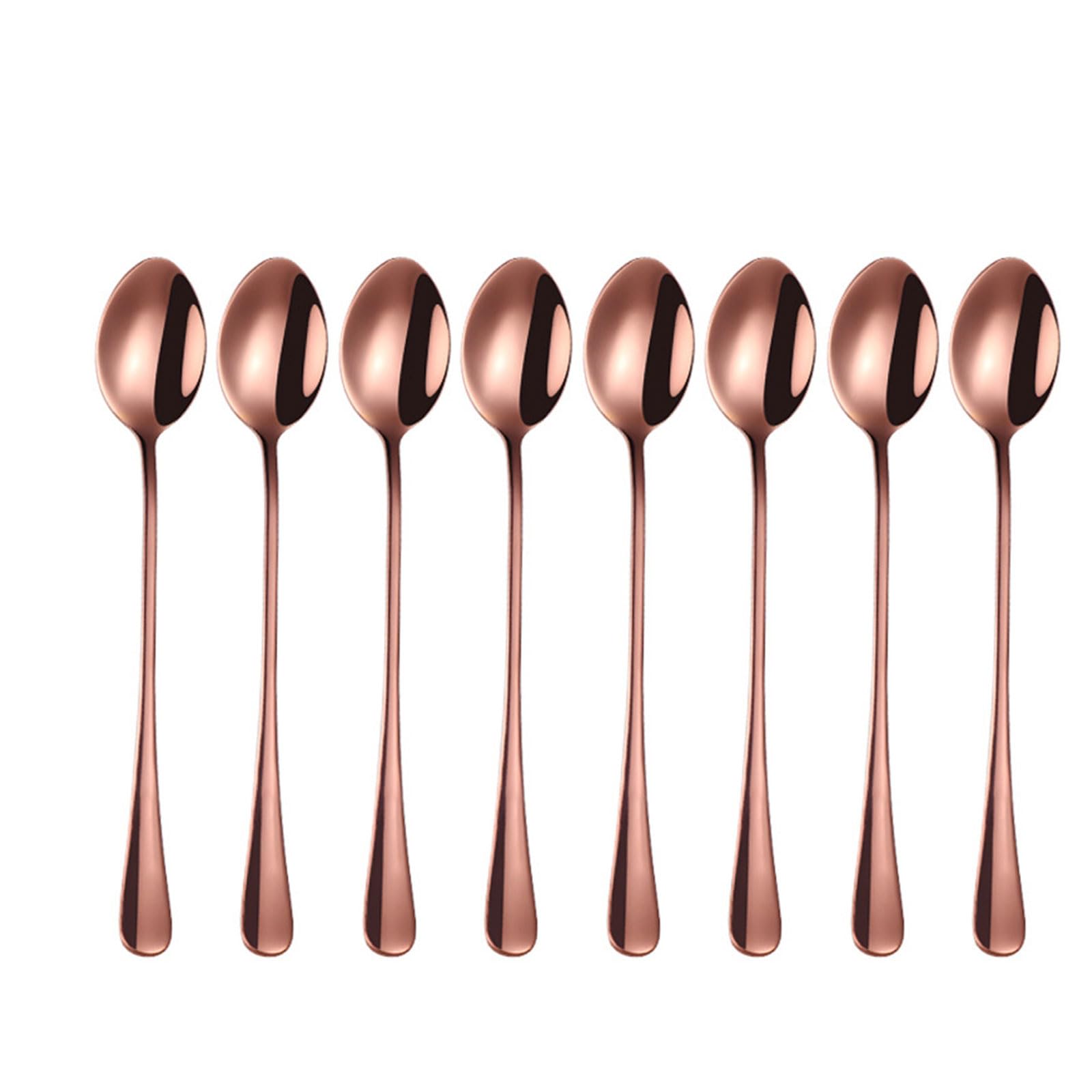 YZYDF 8 PCS Versatile Coffee Spoon Dessert Spoon Kitchen Spoon Dinner Spoon Kitchen Tableware Stainless Steel