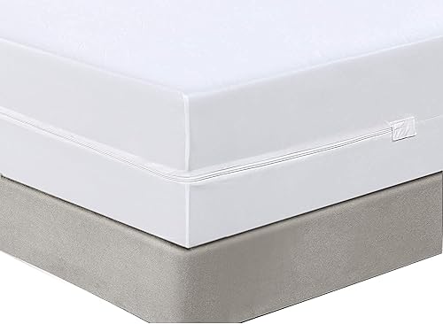 Miniatura 6 de Protector de colchón impermeable con cremallera, tamaño Queen de 60 x 80 x 15 a 18pulgadas, protector de bolsillo extra profundo, protección