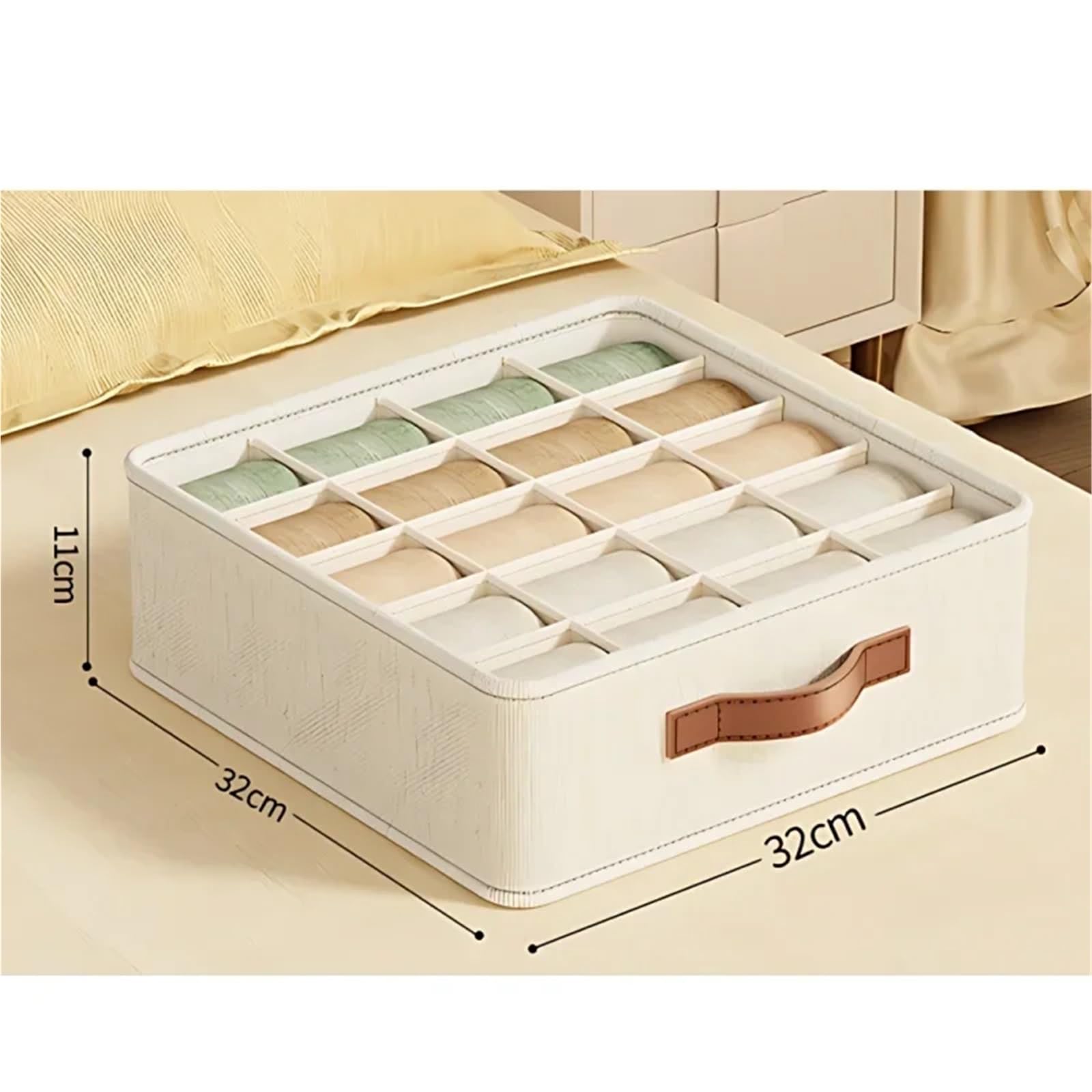 Organizzatore per cassetti di Biancheria Intima, Scatola Porta Calze, Reggiseno 1/2/4 Pezzi, Scomparto Pieghevole