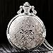 New Brand Mall Engraved Freemasonry Masonic Silver Finish Quartz Pocket Watch with Chain