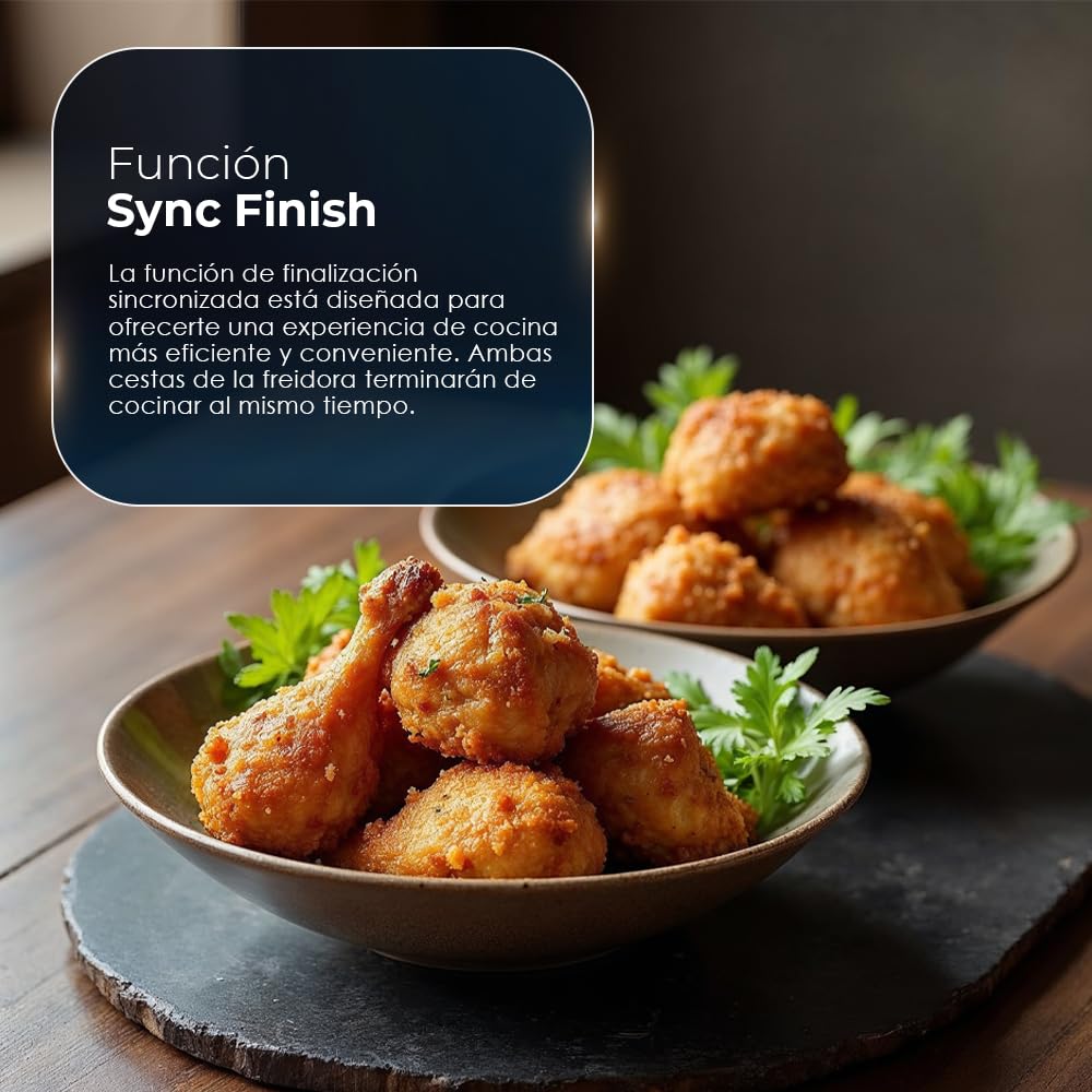 Hyundai Air Fryer HAF8000DD, bezolejowa frytkownica powietrzna, 8 programów, czarna