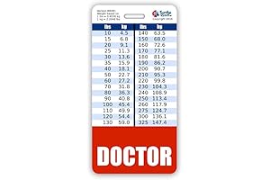 Vertical Medical Badge Buddy with Vital Signs Reference