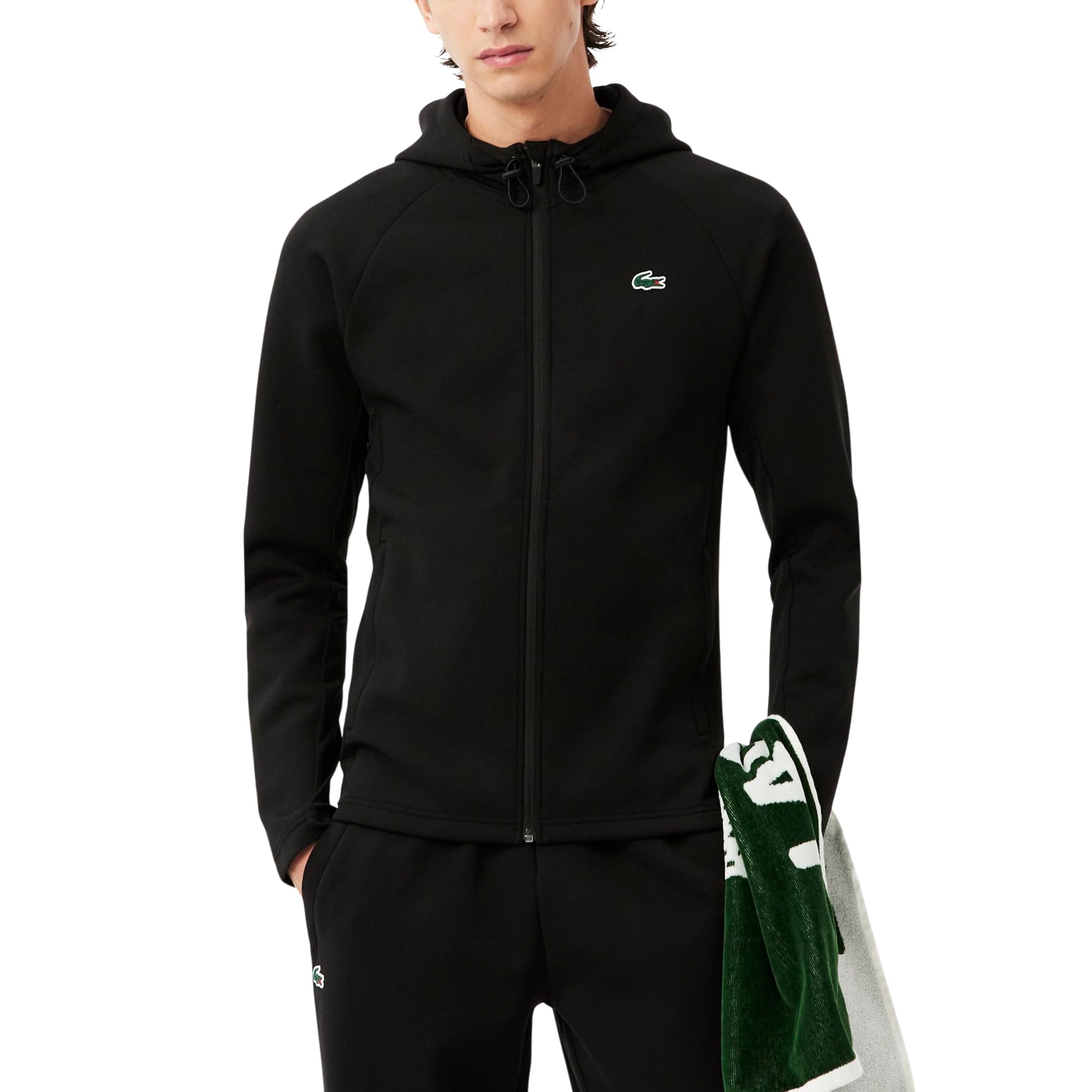 Lacoste Tennis Zip Hoodie Bluza z kapturem, Czarny/Czarny, L dla mężczyzn