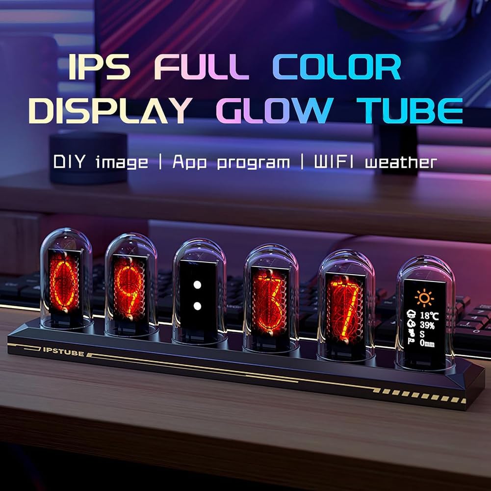 Amazon.co.jp: Moipuytrey DIY LED ニキシー管時計 RGB IPS カラー