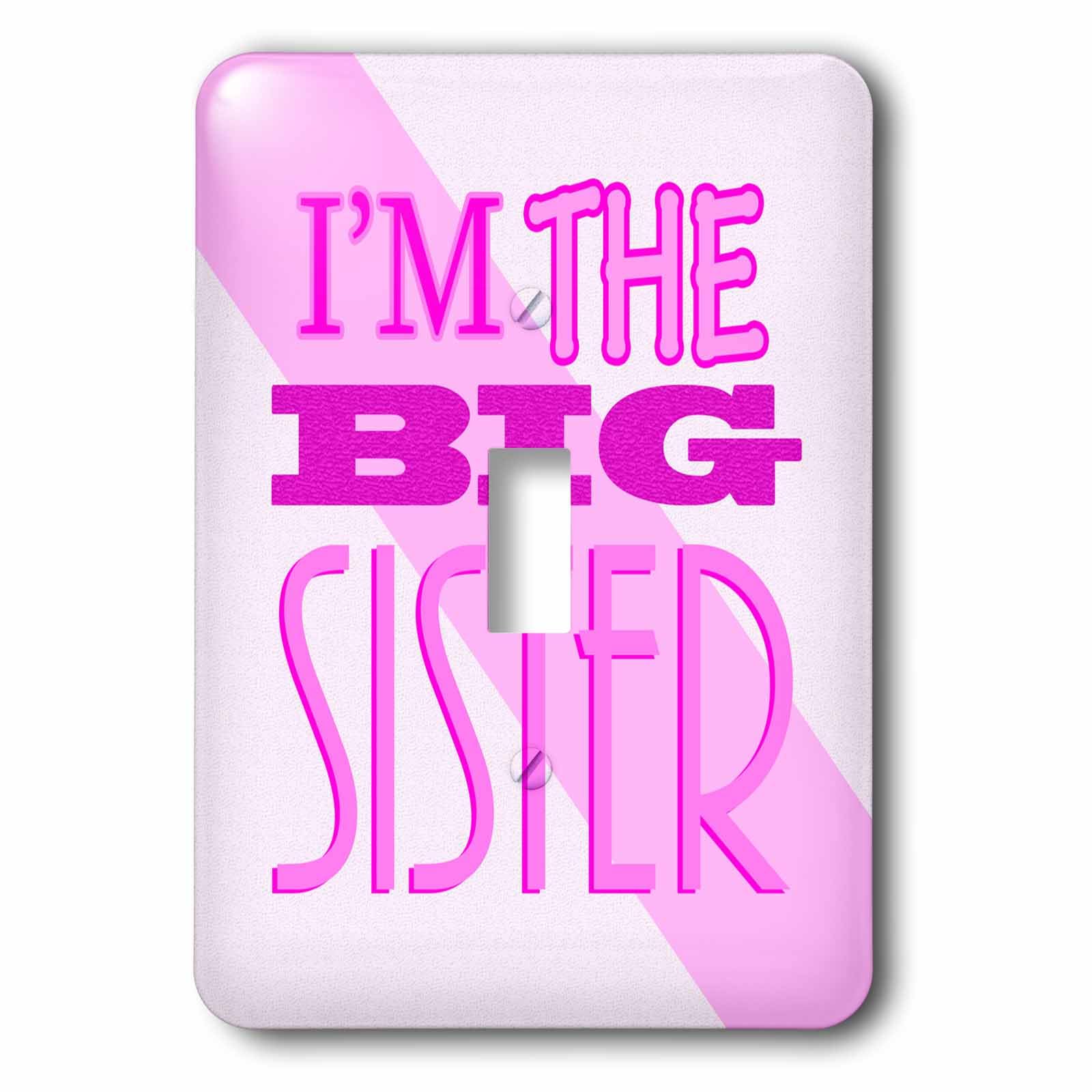 Interrupteur à bascule simple I am The Big Sister Rose 3dRose