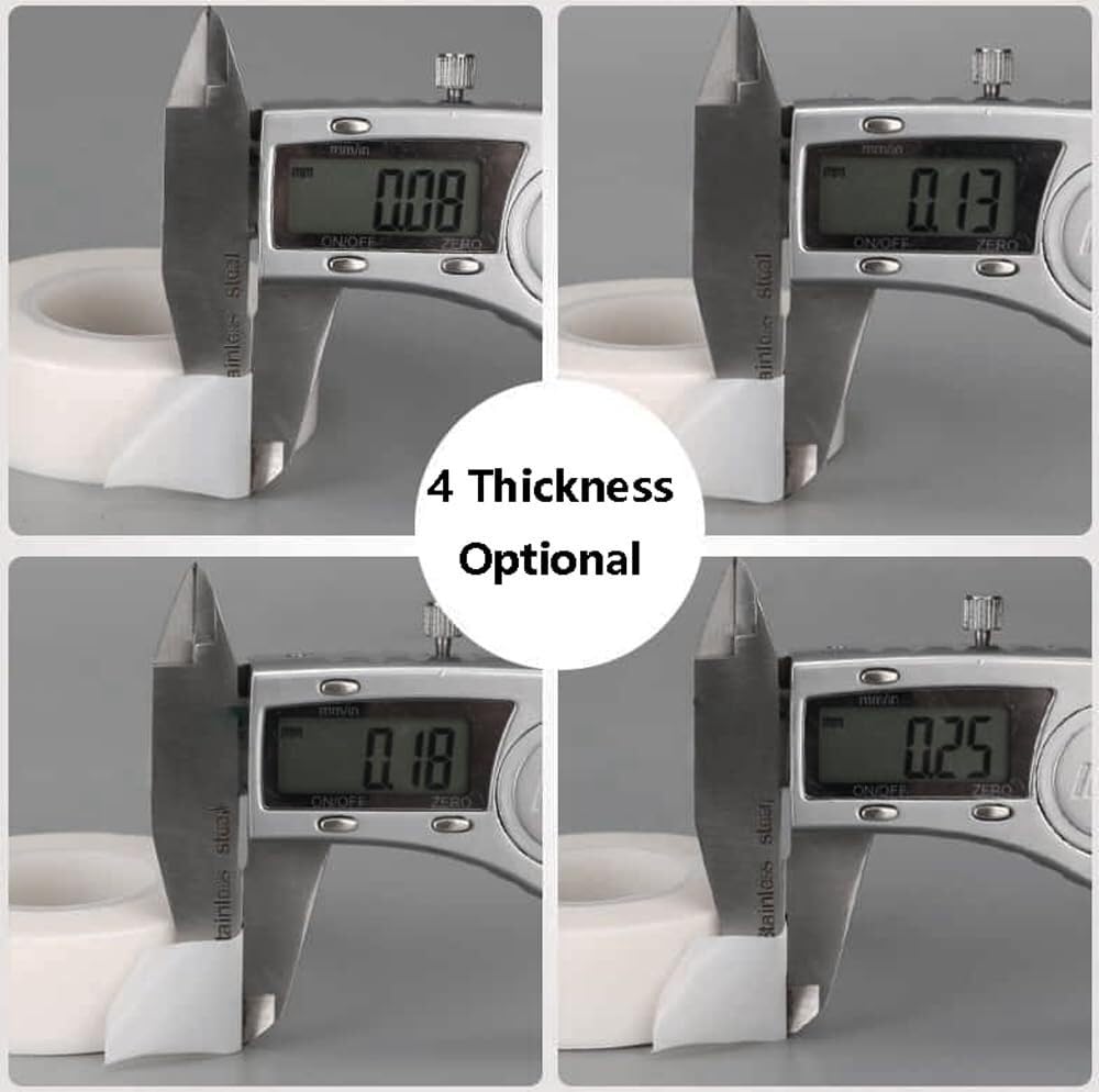 PTFE Folienband Hochtemperatur 10m Rolle Säurebeständig Laugenbeständig Einseitig Klebend Erosionsbeständig(0.25mmx25mm)