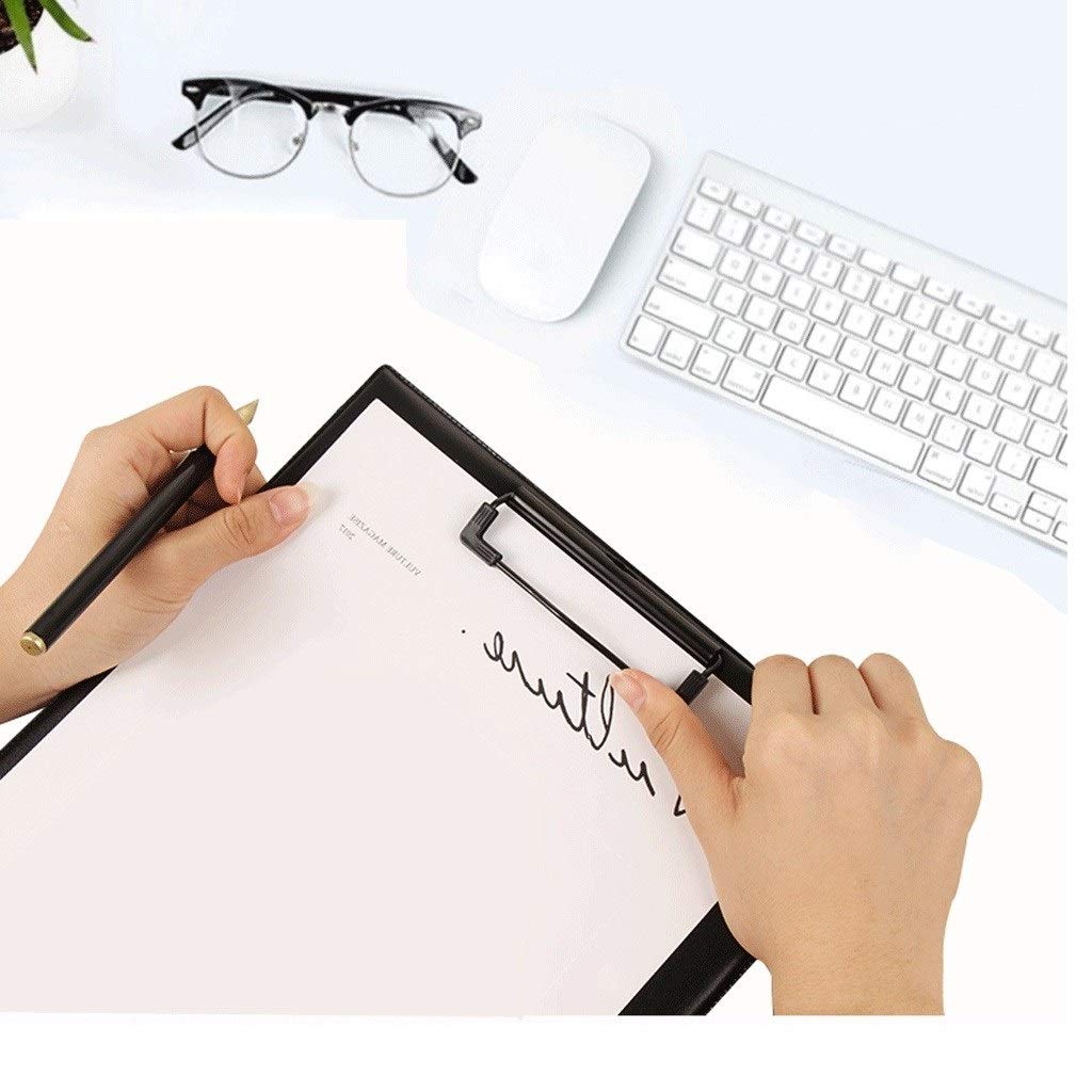 Presse-papiers de fournitures de bureau 2 x Appunti Cartella Conferenza Cartella in plastica Appunti Porta carta Portaoggetti Appunti Ideale for la scuola, la casa e l'ufficio Appunti pieghevoli (nero