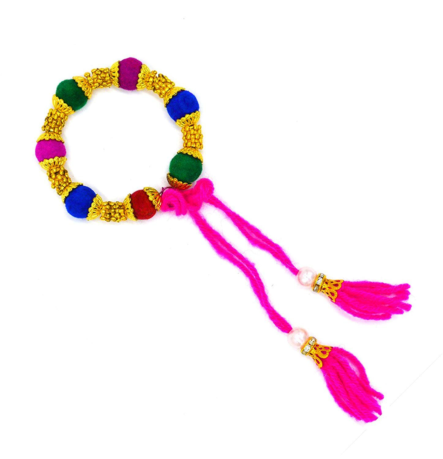Set Of 1 Multicolored Bracelet Lumba Rakhi For Bhabhi Rakhi For Bhabhi Bhabhi Rakhi-image-1