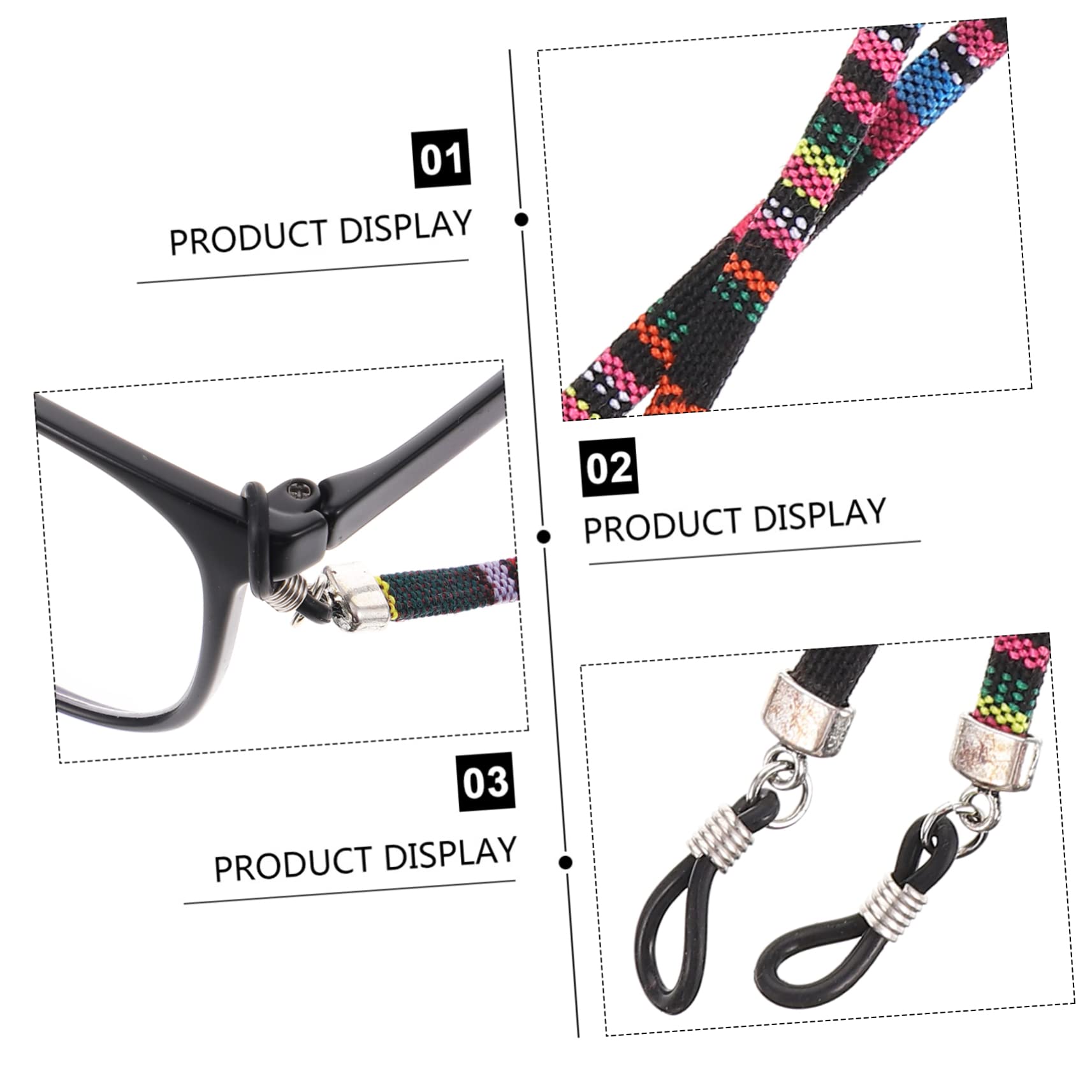Mikikit 3 Set Di Cordini Per Occhiali - Funzione Di Perdita Catena Decorativa Per Occhiali Per Attività Allaperto 10 Pezzi * 3