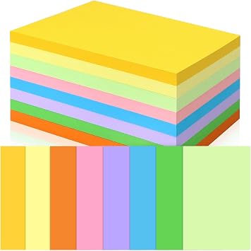 Tecmisse 320 PCS Index Cards 4 x 6, Blank Colorful Index Card Thick Flash Card for Studying, Note Cards, Flashcards Coored, Office School Supplies
