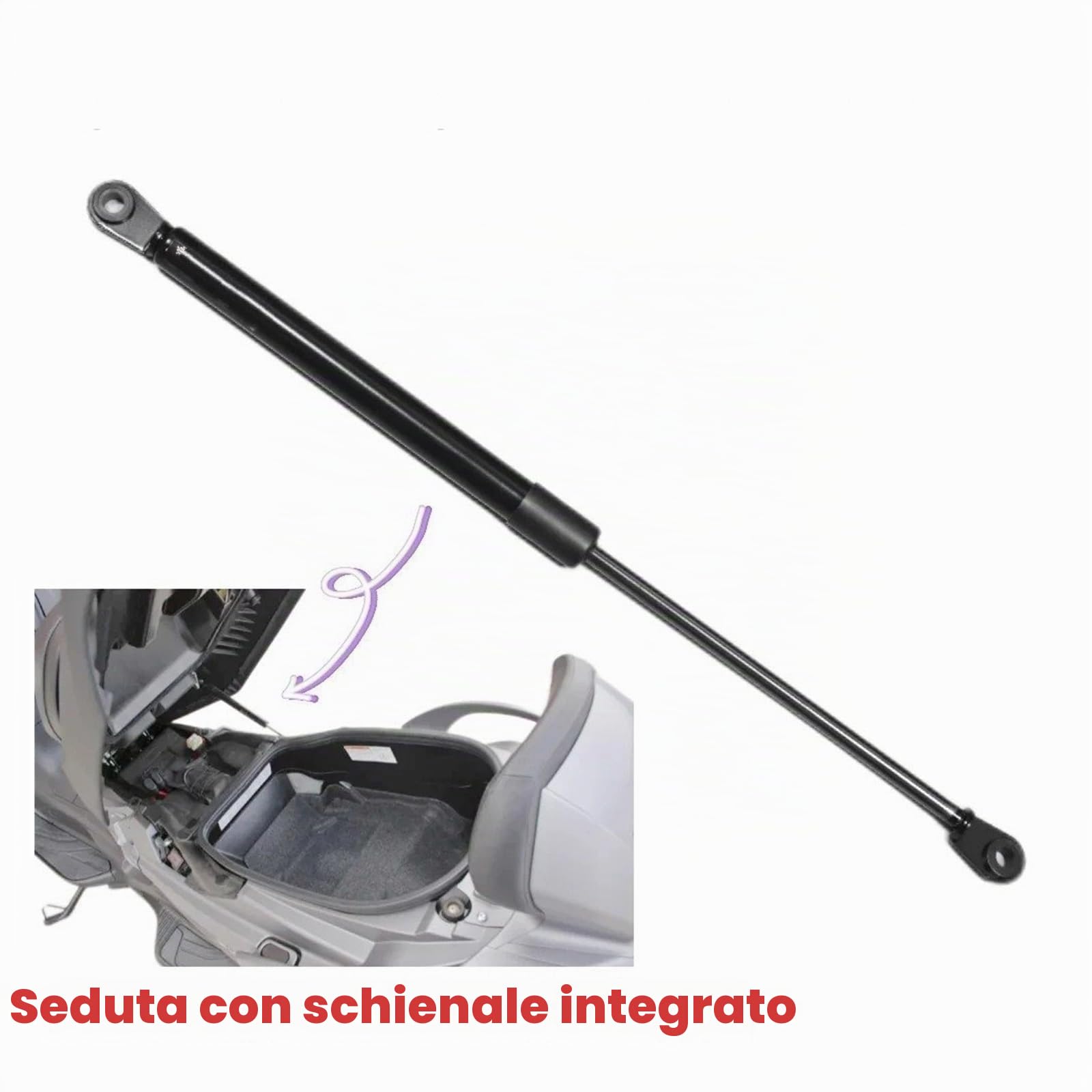 Molla A Gas Ammortizzatore Sedile Per Suzuki Per Burgman 650 AN650 2003-2013 Allegato Regolazione Dello Schienale Puntone Braccio Di Sollevamento Supporto Molla Molle A Gas Portellone(Normal black)