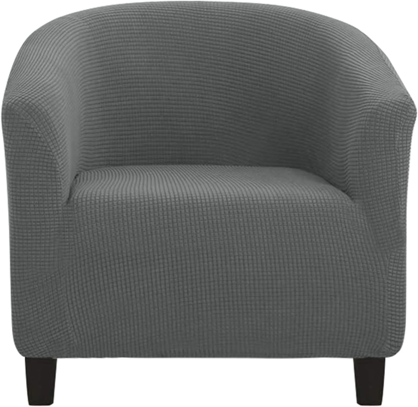 Konsilsa Stretch Tub Chair Covers, Tub Chair Slipcover Armchair Covers Furniture Protector Sofa Couch Covers with Elastic Bottom for Living Room (Color : Gray)