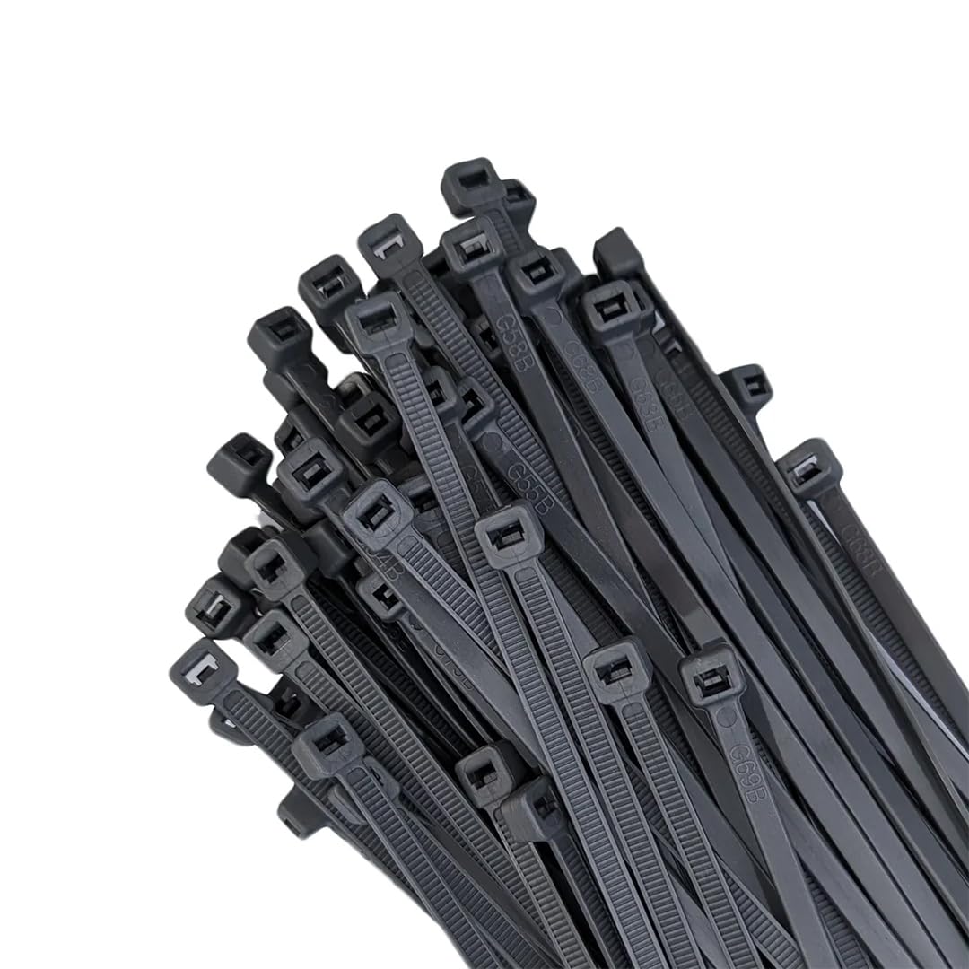 100 ADET Elektrik Kablosu Kablo Bağı Klips Plastik Kelepçesi Cırt Cırt Kelepçe 20 Cm-3.6 Mm (100, Sİyah)