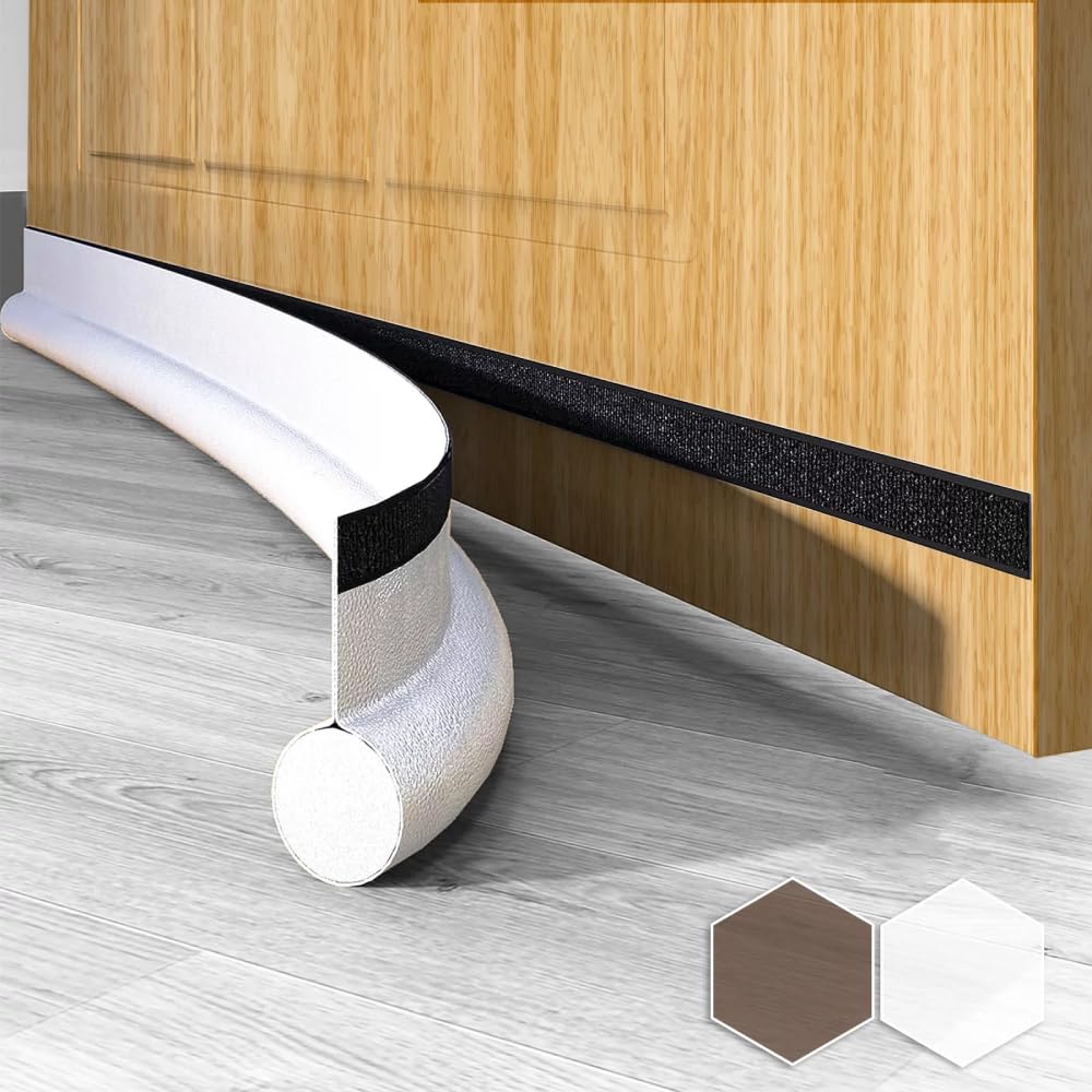 SOURRI 34 Inch Door Draft Stopper Soundproof And Weather Stripping Under Door