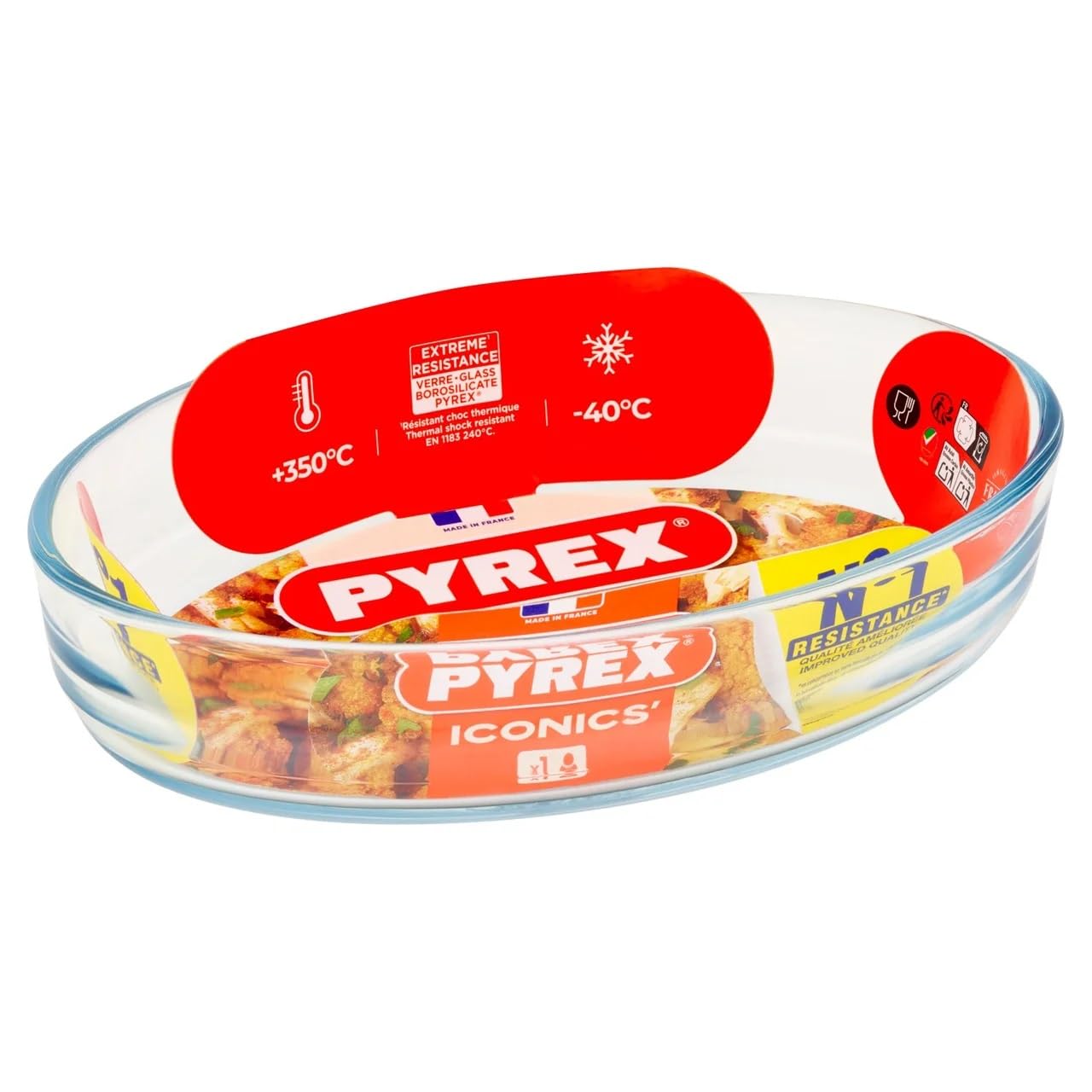 Pyrex Transparent Clear Oval 21Cm Roaster