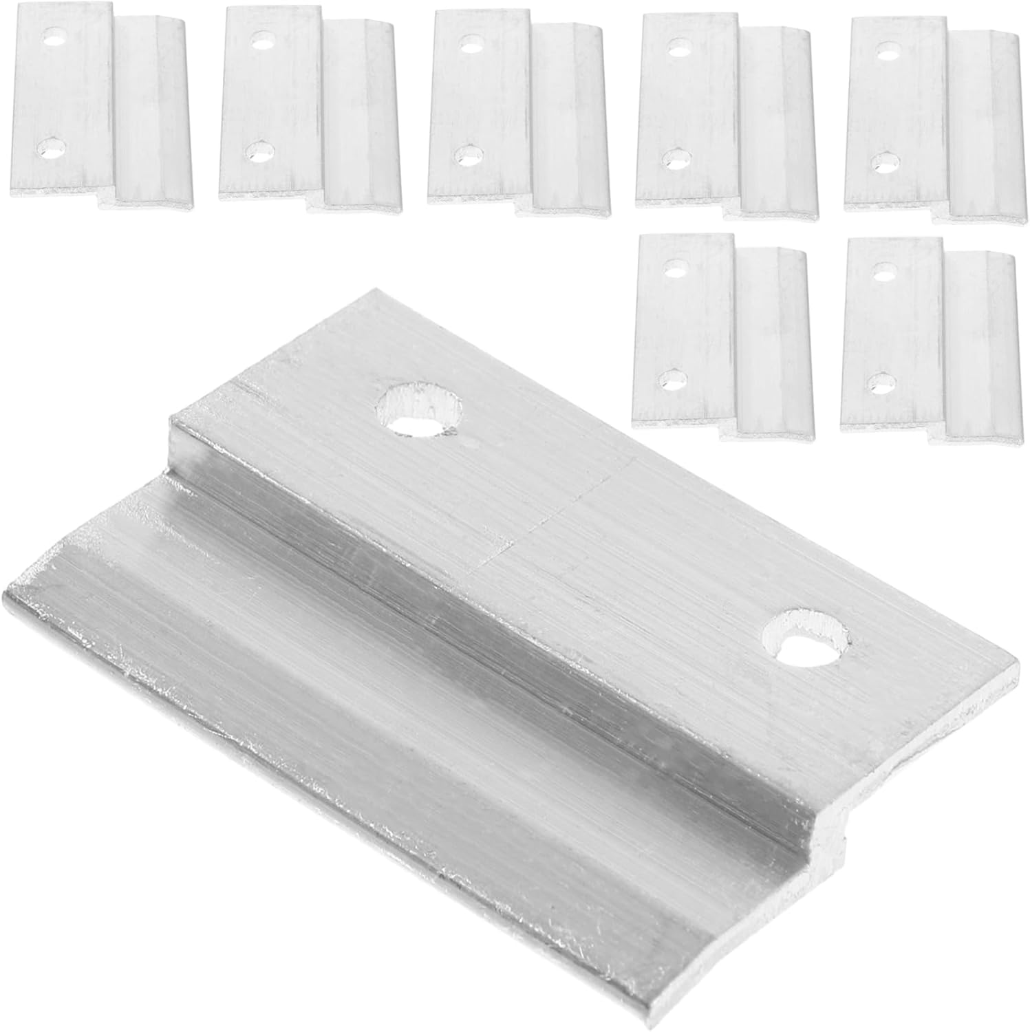 Generic 40 Pcs Wainscoting Heavy Duty Wall Hangers Z Clips Mirror Hangers for The Wall Heavy Duty French Cleat Hanger Heavy Duty French Cleats Bracket Heavy Duty Picture Hanging System, Silverx5pcs