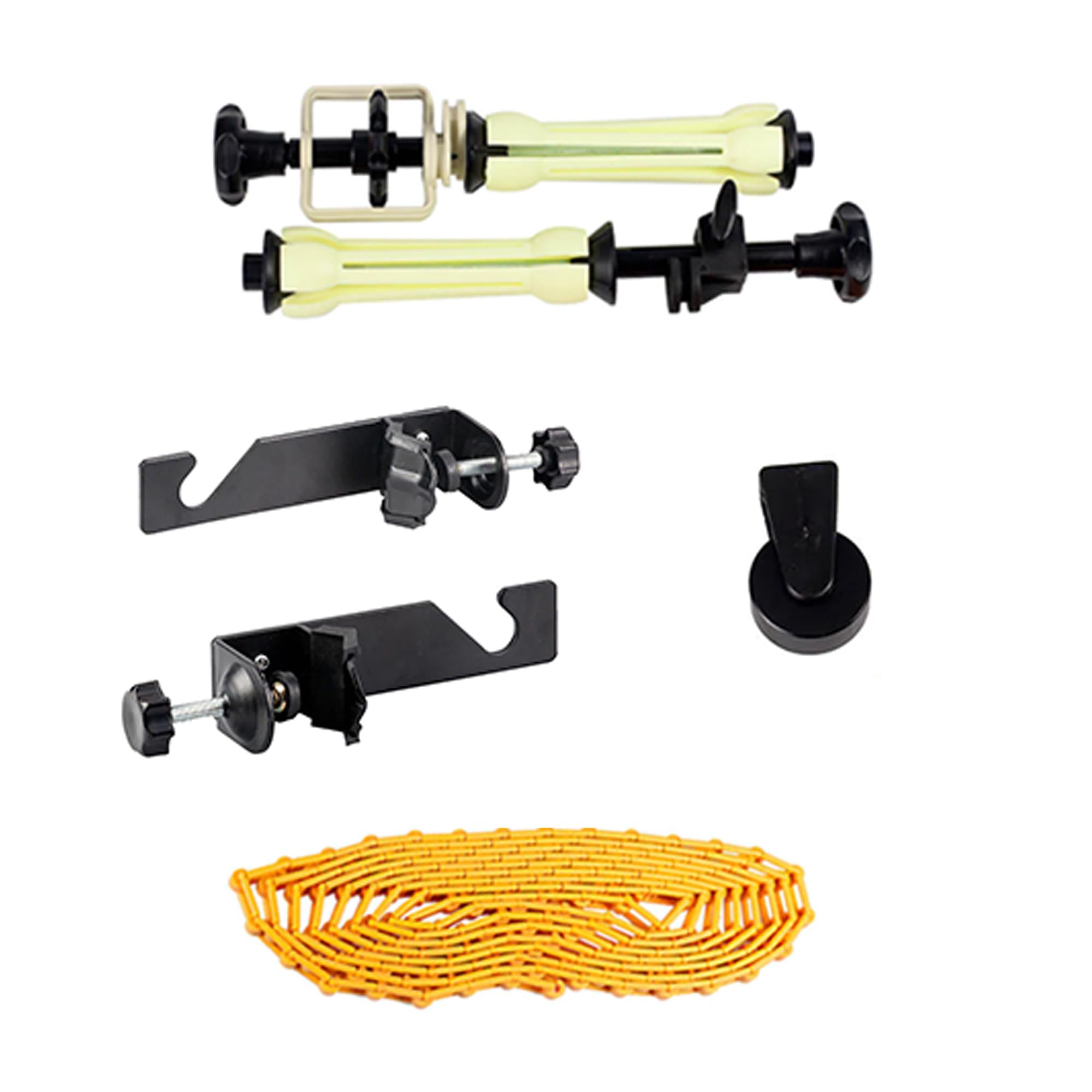 Pixapro Light 10Kg Load Background Expansion Drive System For Cored Backgrounds Photography Ing Studio Durable Drive Chain With 2X Single Hook Brackets (Holder Bracket Set)