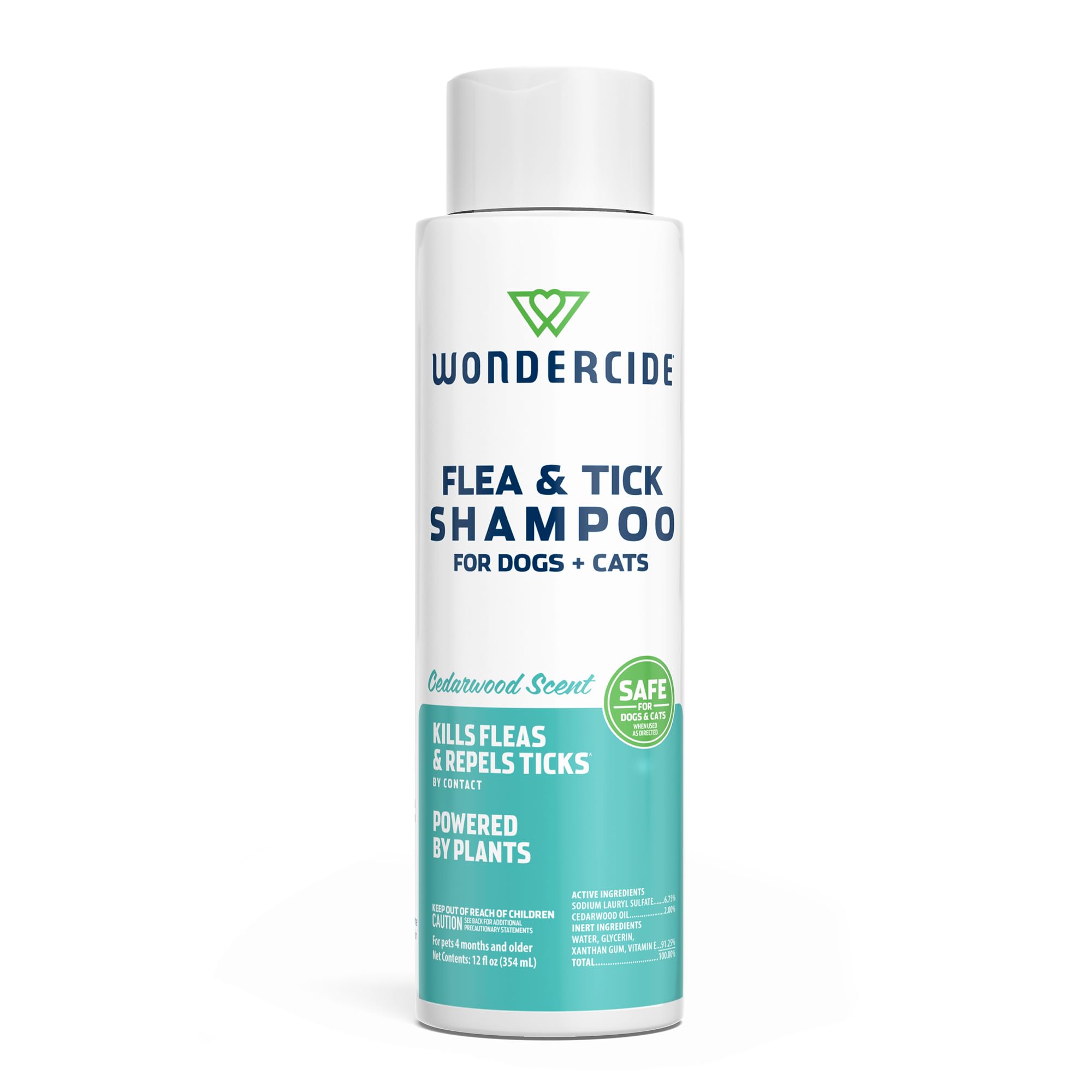 Wondercide - Flea &amp; Tick Shampoo for Dogs and Cats - Cedarwood - 12 Fl oz