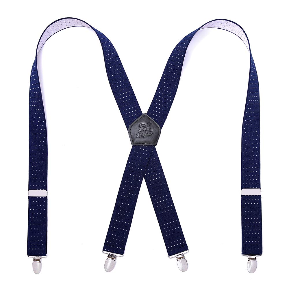 Men Braces Strong Metal Clips 4 X Back Durable Elastic Adjustable Suspenders Heavy Duty Mens Braces