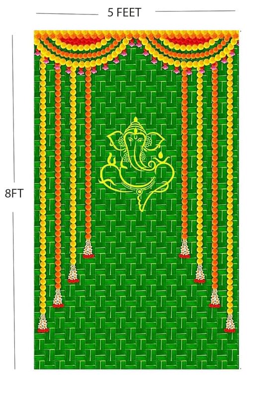 Image of Backdrop Cloth for Decoration Pooja Curtain Background for Birthday Functions Wedding Anniversary 5X8