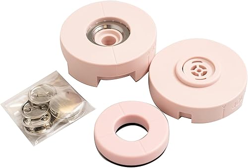 Miniatura 4 de We R Memory Keepers Inserto de círculo de presión de botón pequeño, hace botones de bricolaje de 0.984 in, perfecto para mochilas, bolsos, bolsas y
