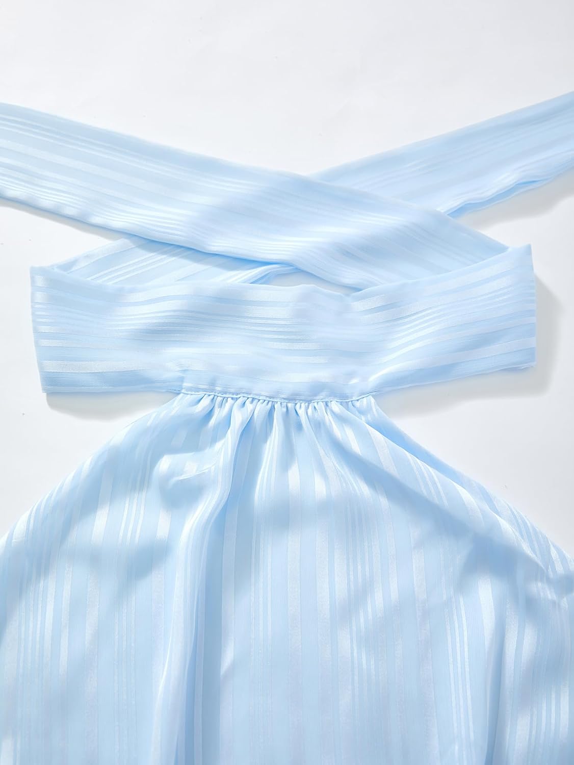 winkbay Women's Backless Halter Mini Dress Layered Ruffle Mock Neck Party Dresses Beach Vacation Clothes - Image 2