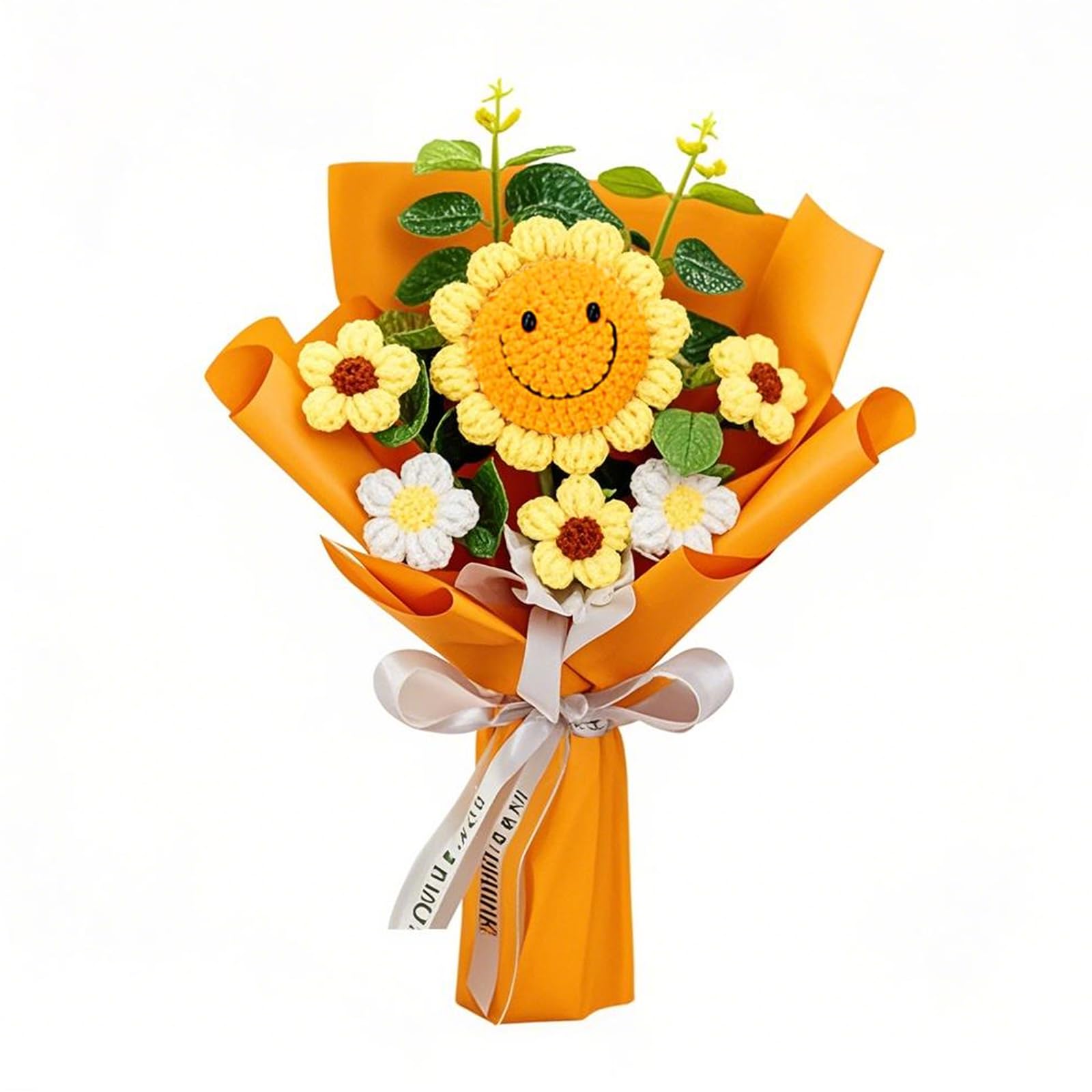 XLTXWD Knitted Flowers, Crochet Flowers Hand-Woven Artificial Floral Arrangement for Mother’s Day Birthday Valentine's Day Wedding Graduation Anniversary