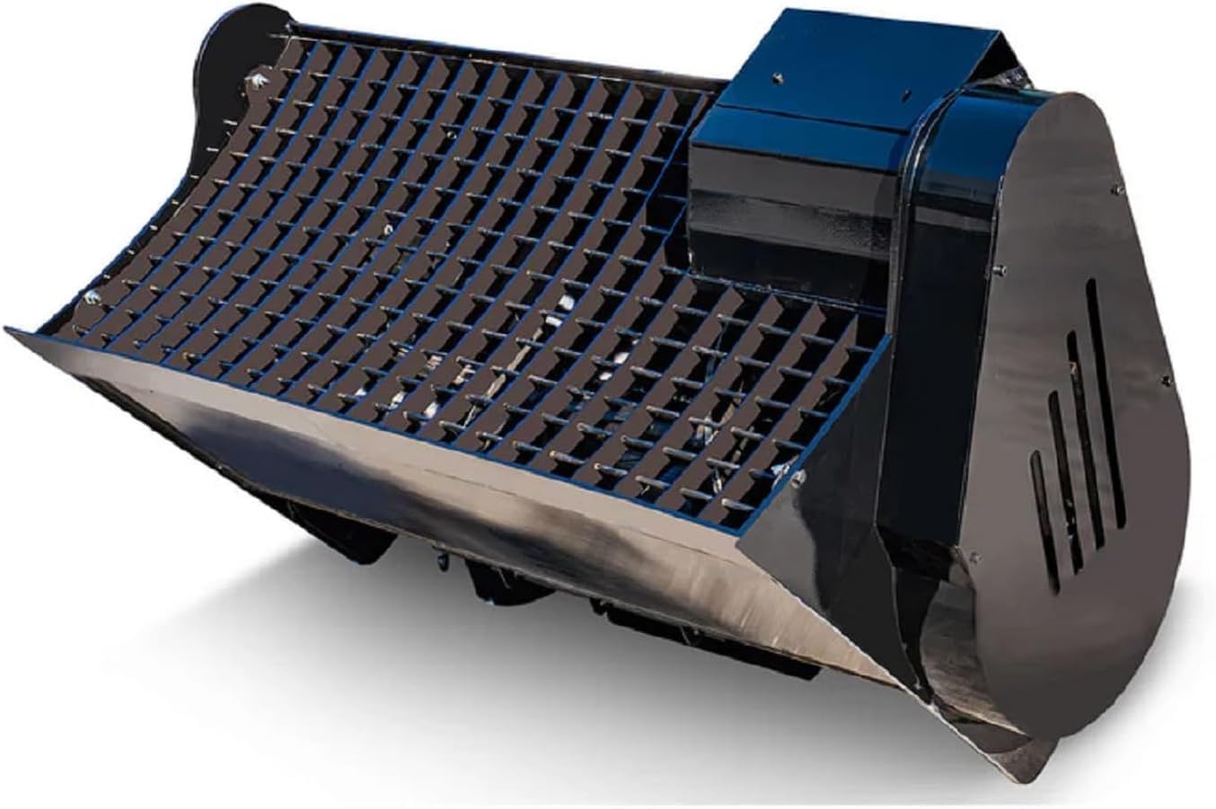 Skid Steer Concrete Mixer Attachments 350L Universal Cement Auger Bucket with Removable Screen, 48'' Heavy-Duty Hydraulic Mixing Bucket Compatible with Bobcat Skid Steer Loader