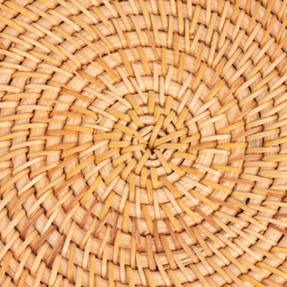 Nikou Set rotan onderzetters, 6 stuks handgemaakte