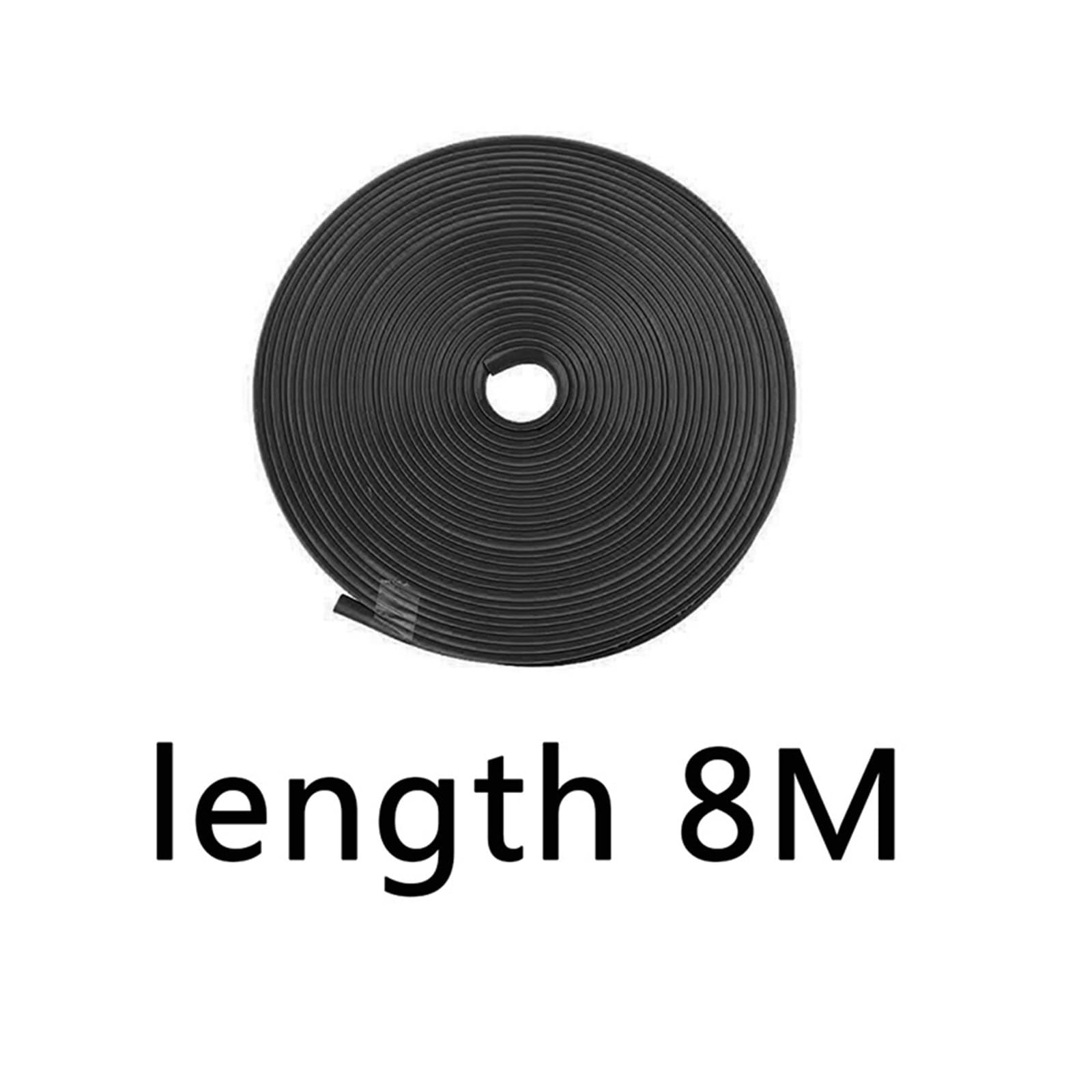 8M Car Rim Protector Strip Wheel for Edge Guard Tire Protection Decorative(8m-Black)