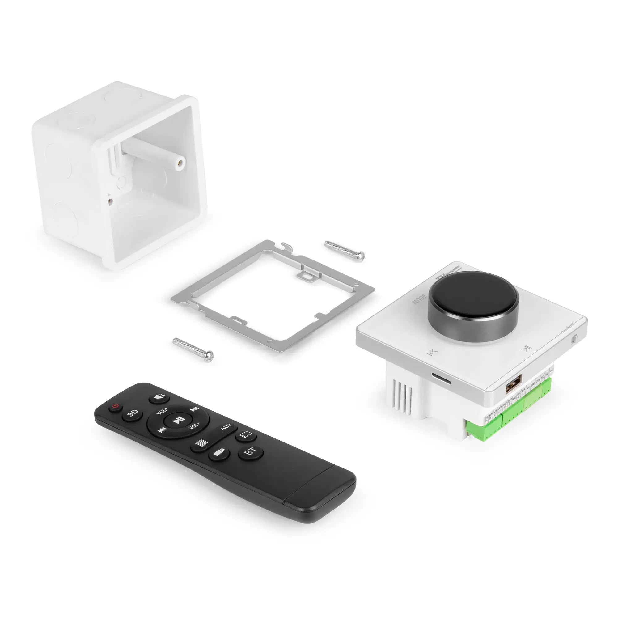 Power Dynamics B50W Kit Audio Encastrable BT avec Amplificateur et Enceintes Plafond 2x25W - Noir