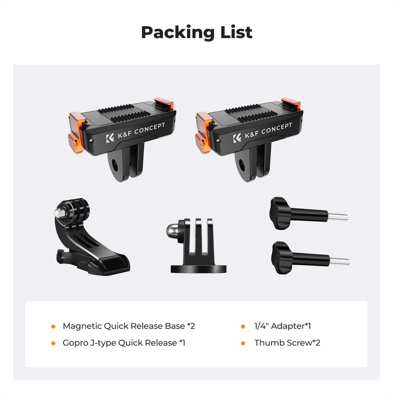 K&F CONCEPT Magnetyczny adapter szybkiego zwalniania do DJI Osmo Action 5 Pro 4 3, do Osmo 360, uchwyt kamery akcji z konstrukcją 2 Spigot, akcesoria do montażu kamery akcji (2 szt.)