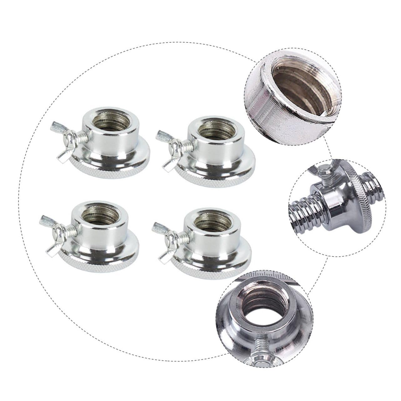 Collares de Bloqueo para Barra de Pesas 2.5 Cm, Tuercas de Seguridad Antideslizantes Hexagonales Doble Cierre, 4 Piezas para Mancuernas y Entrenamiento Fitness Profesional