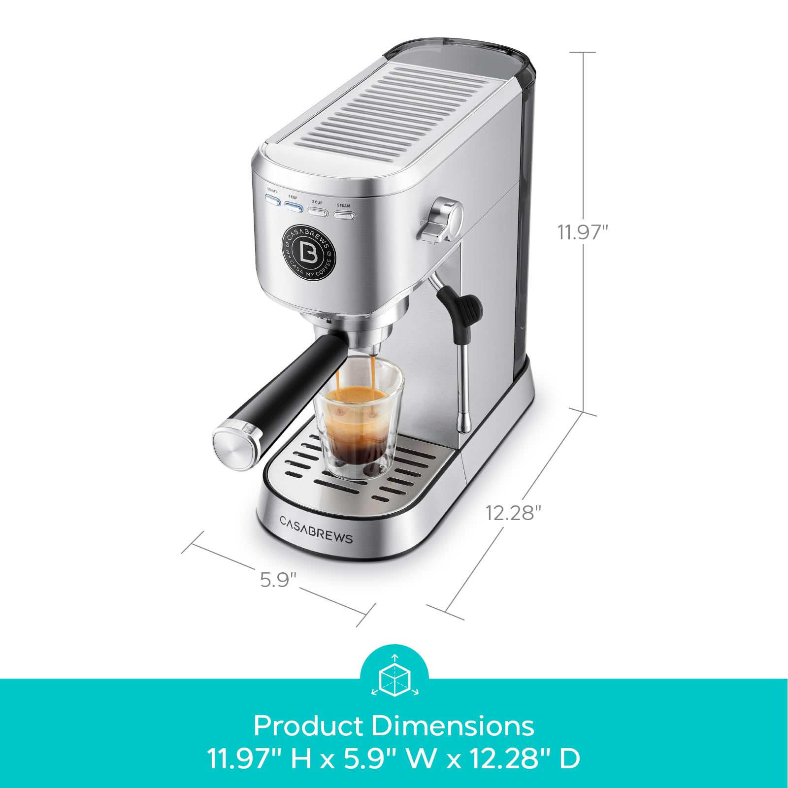 CASABREWS Espresso Machine - Make Barista Drinks! -7
