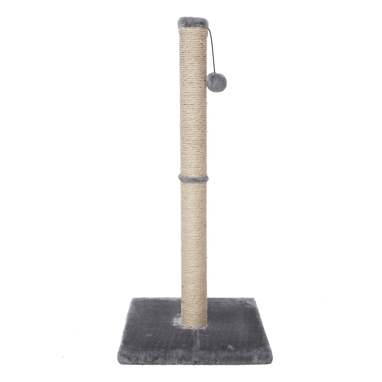Poils bebe Rascador para gatos grandes, 74,5 cm, árboles rascadores y torres con cuerda de sisal, muebles para gatos y gatos medianos para jugar con bola colgante.