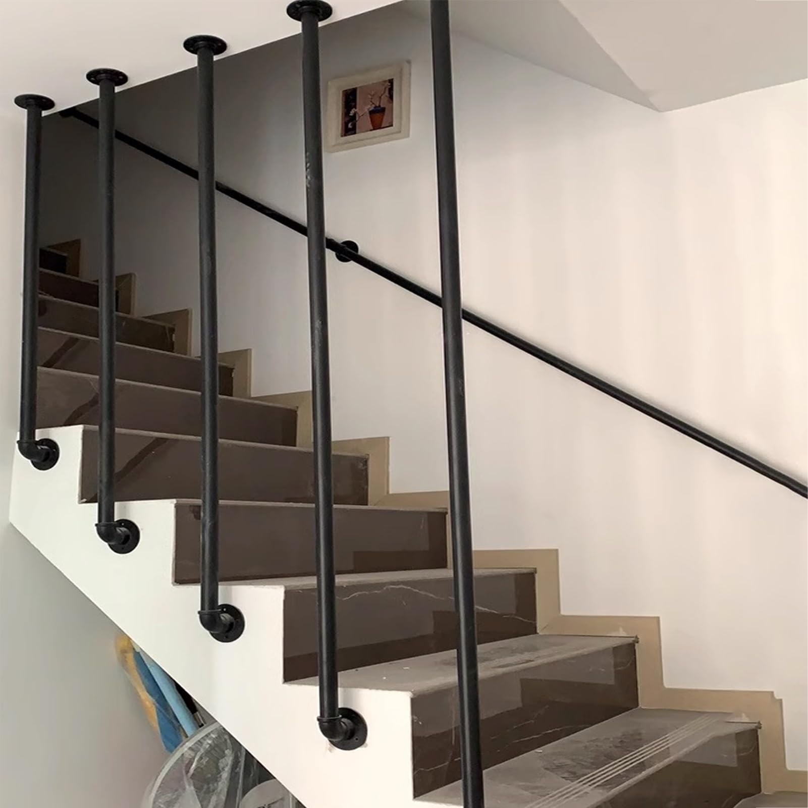 Support mural pour escaliers en L 110 cm avec kit complet pour loft