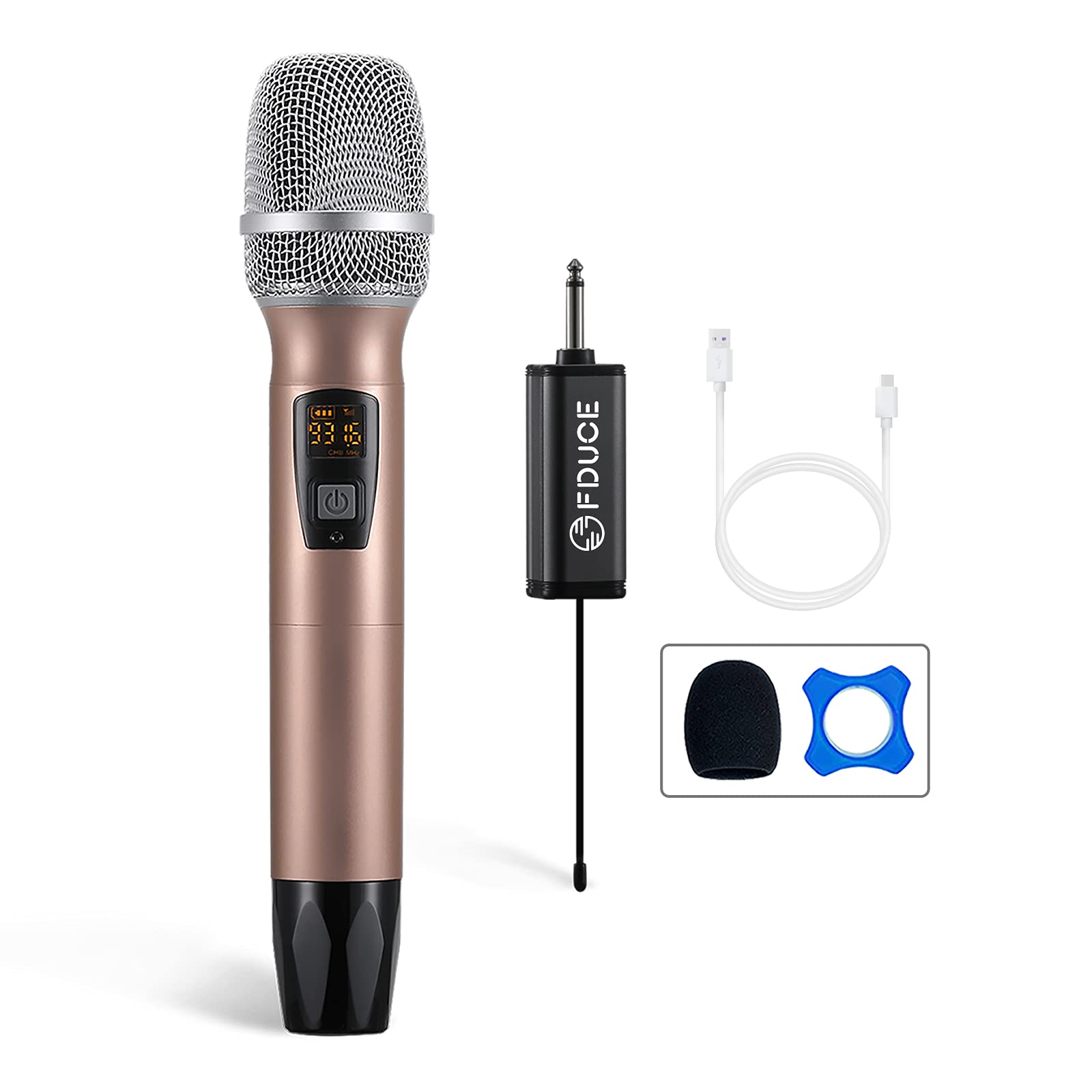 Buy Wireless Microphone, Karaoke Mic, FDUCE UHF Handheld Dynamic System