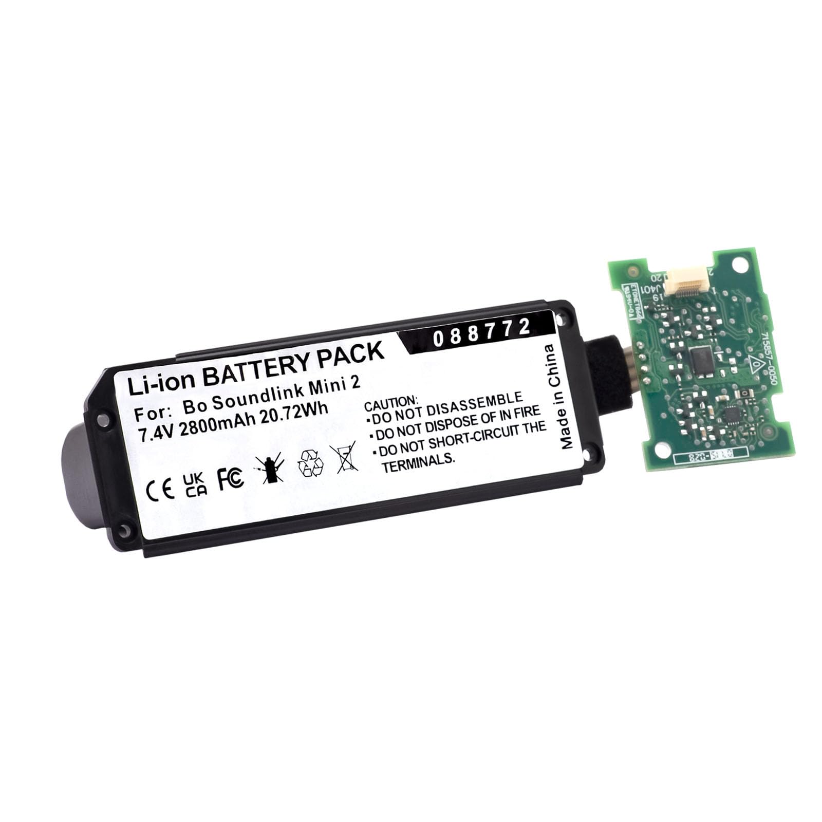088772 Bluetooth Lautsprecher Akku für Bose Soundlink Mini 2 Akku mit PCB (7,4V 2800MAH)