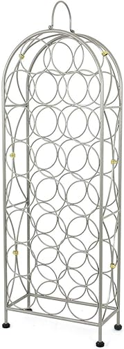 Miniatura 2 de Oenophilia Bordeaux Chateau - Estante de vino independiente para 23 botellas, almacenamiento de metal, rústico, decoración de granja, industrial