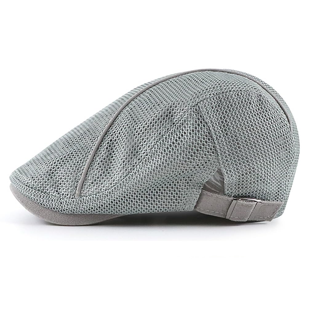 YAMEE Męska letnia czapka z siateczki z płaską czapką, męska oddychająca płaska czapka, czapka unisex Newsboy Cap, męska / damska czapka gazeciarska