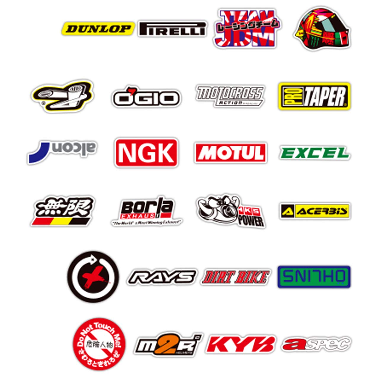 HUMAART Motocross Racing Sticker Sheet – Multi-Color Vinyl Decals For RC Cars, Trucks, Bikes, ATVs & Scooters
