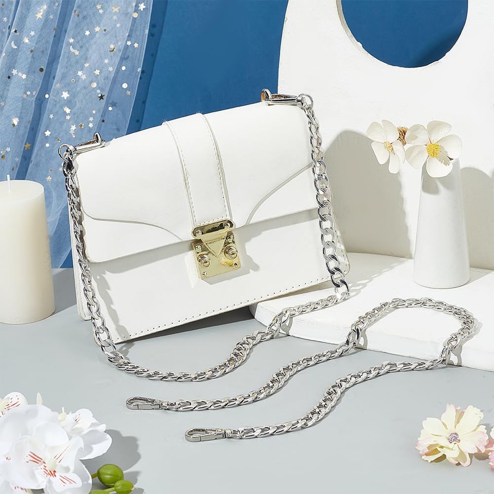 Sangle Chaîne Plate Or Rose Pour Sac à Main - 60 Cm, Aluminium, Remplacement Bretelles