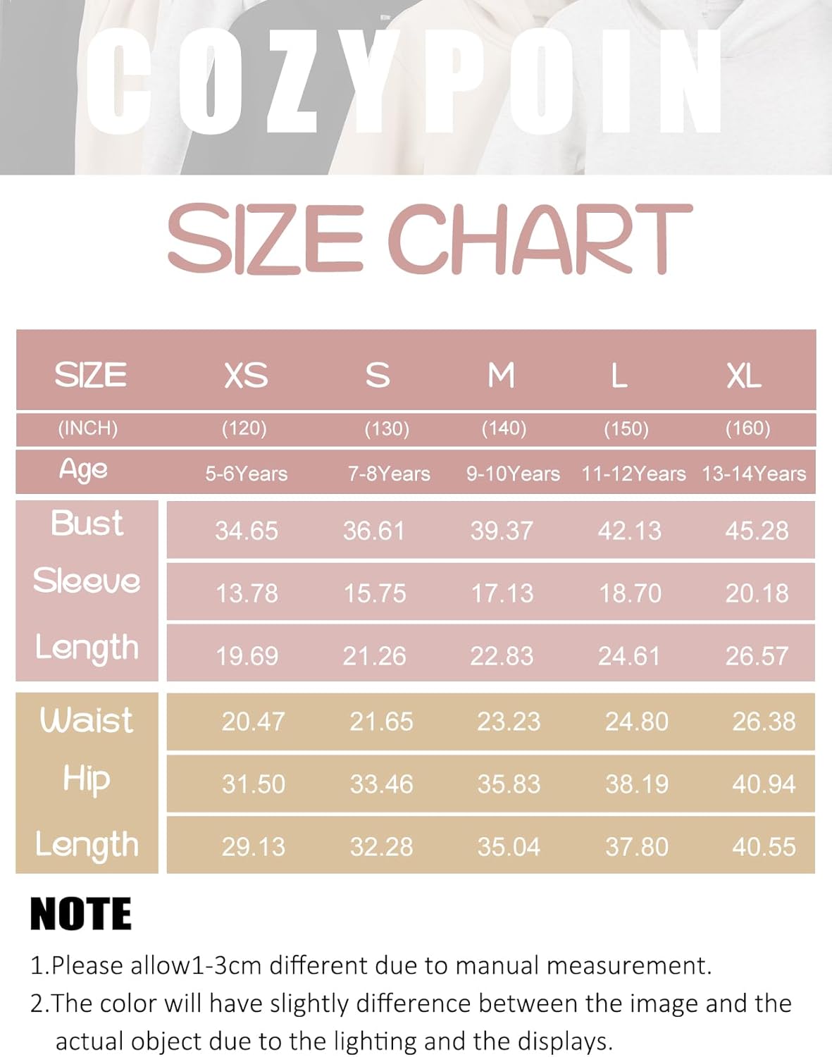 COZYPOIN Unisex Kids Fleece 2 Piece Outfits Girls Boys Hooded Sweatshirt and Jogger Sweatpants Sweatsuit Set for 5-14Y - Image 7