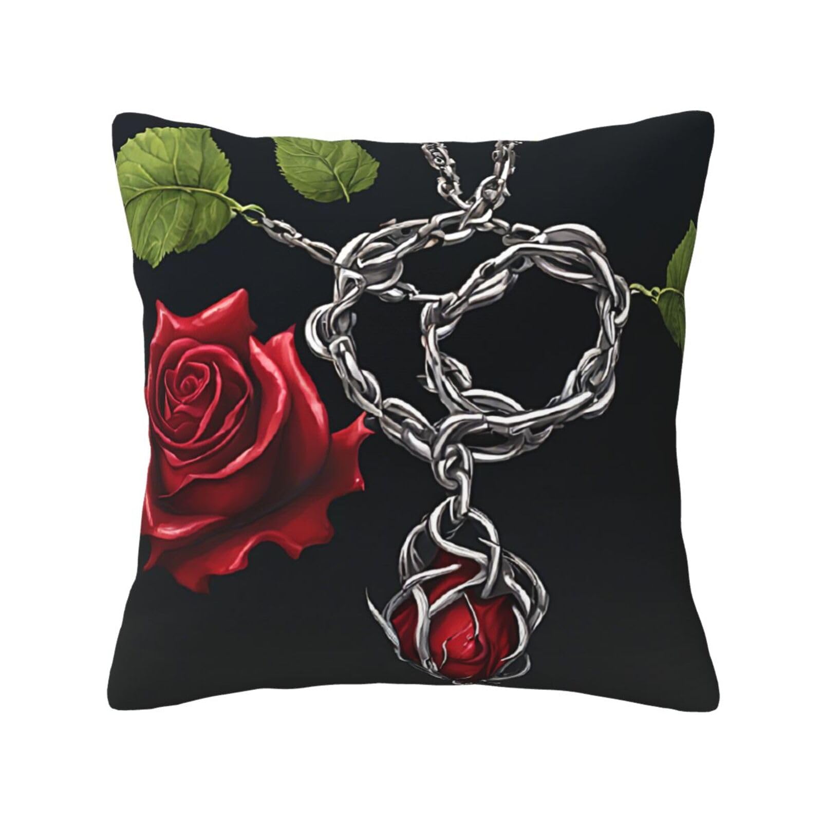 LHFIOHIRG (gothic black roses) Decorative Throw Pillow Covers Double-Sided Printed Cushion Covers for Sofa, Couch, Bed, and Home Decor 30 x 30cm
