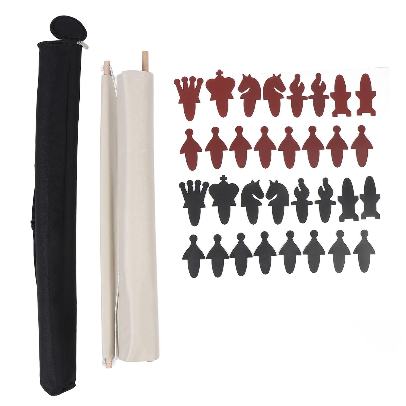 Generic Set di Scacchiere Dimostrative Dal Design Pieghevole Portatile con 32 Pezzi per L'insegnamento e L'apprendimento Nelle Scuole