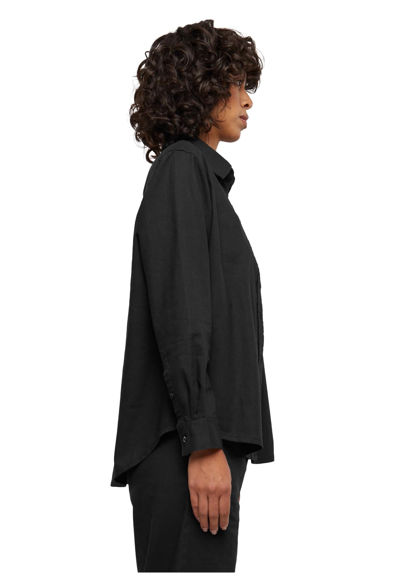Urban Classics Damen Ladies Linen Mixed Oversized Shirt