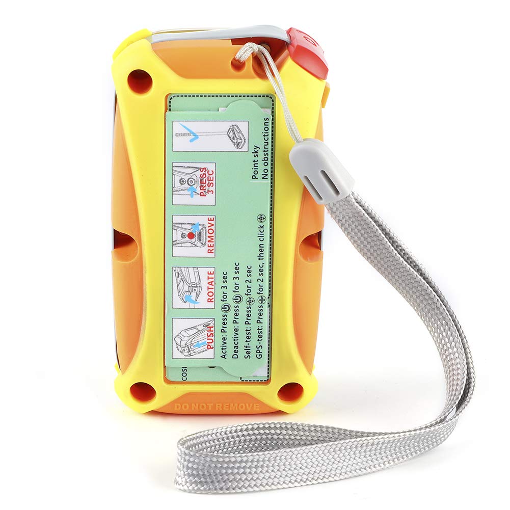 Ausla Localisateur Personnel ABS Balise de Localisation Flottante Portable 406,040 MHz GPS 121,5 MHz LED LCD Fonctionnement 24h pour Les Opérations sur Le Terrain d'exploration en Plein Air de